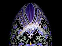 Nightshade - Solanum dulcamara Ukrainian Easter Egg Pysanky By So Jeo : pysanky pysanka ukrainian easter egg batik art sojeo florals flowers birds stars trees vines blooms buds bluebird owl art sojeo so jeo eggshell egg shell blown decoration ivy garden rainbow rosie posy nightshad victorian trees etched brown chicken eggs turkey